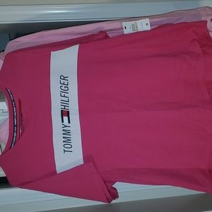 tommy hilfiger sport pink shirt
